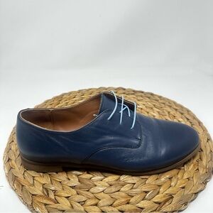 JULIA BO Derbies Clair Navy Blue Soft Leather Size 41 Women's